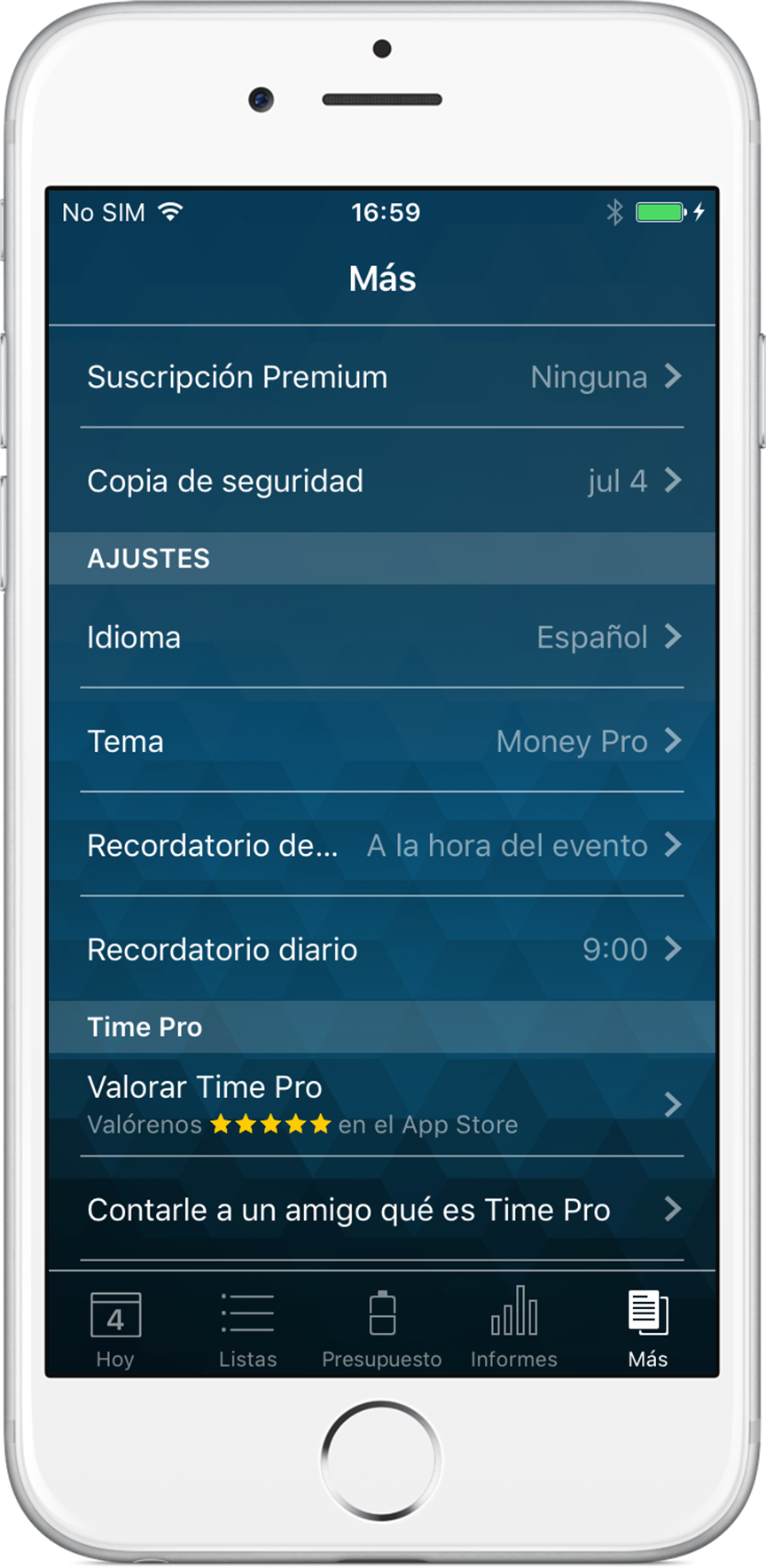 Time Pro para iPhone - More