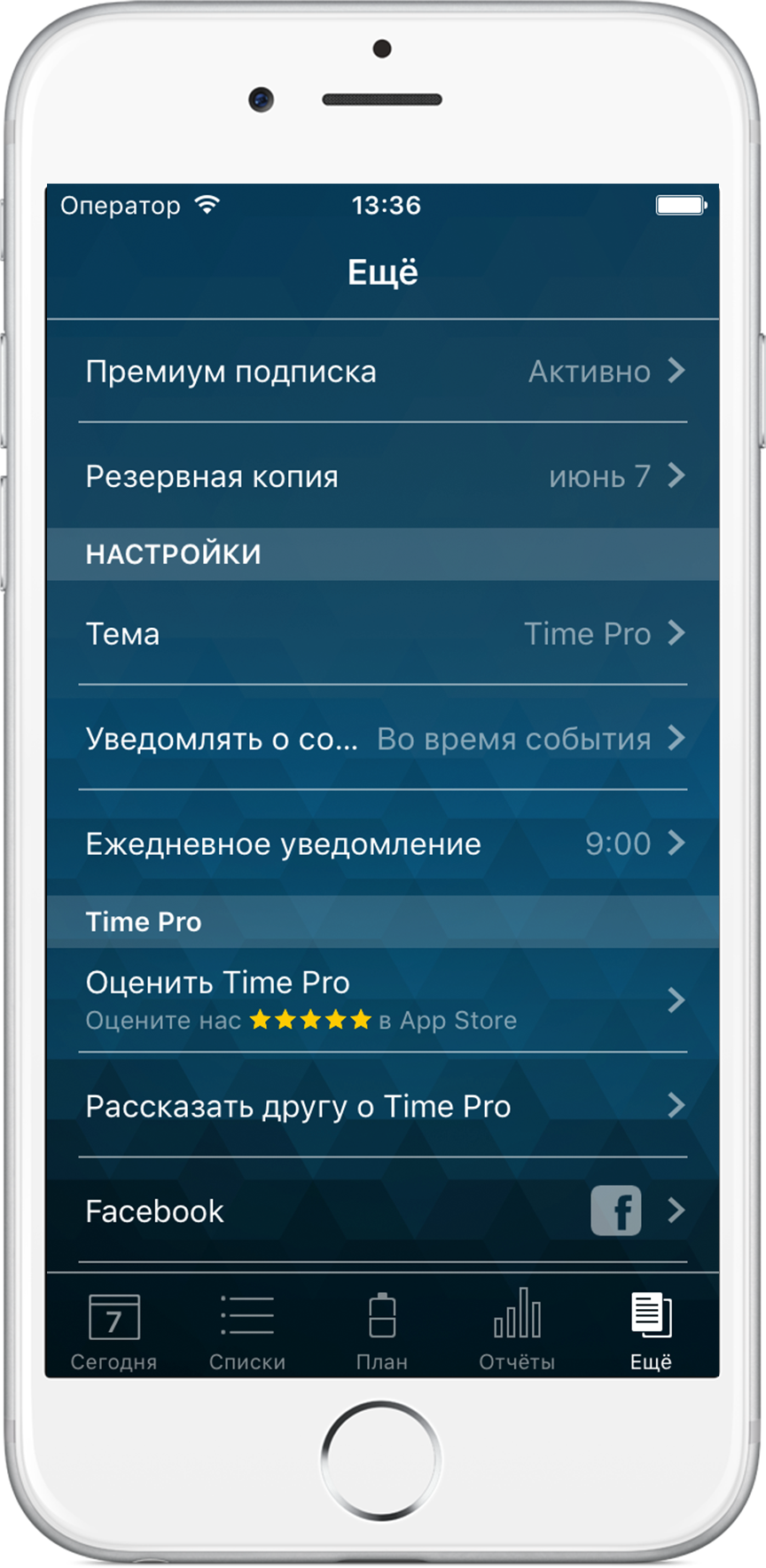 Time Pro for iPhone - More